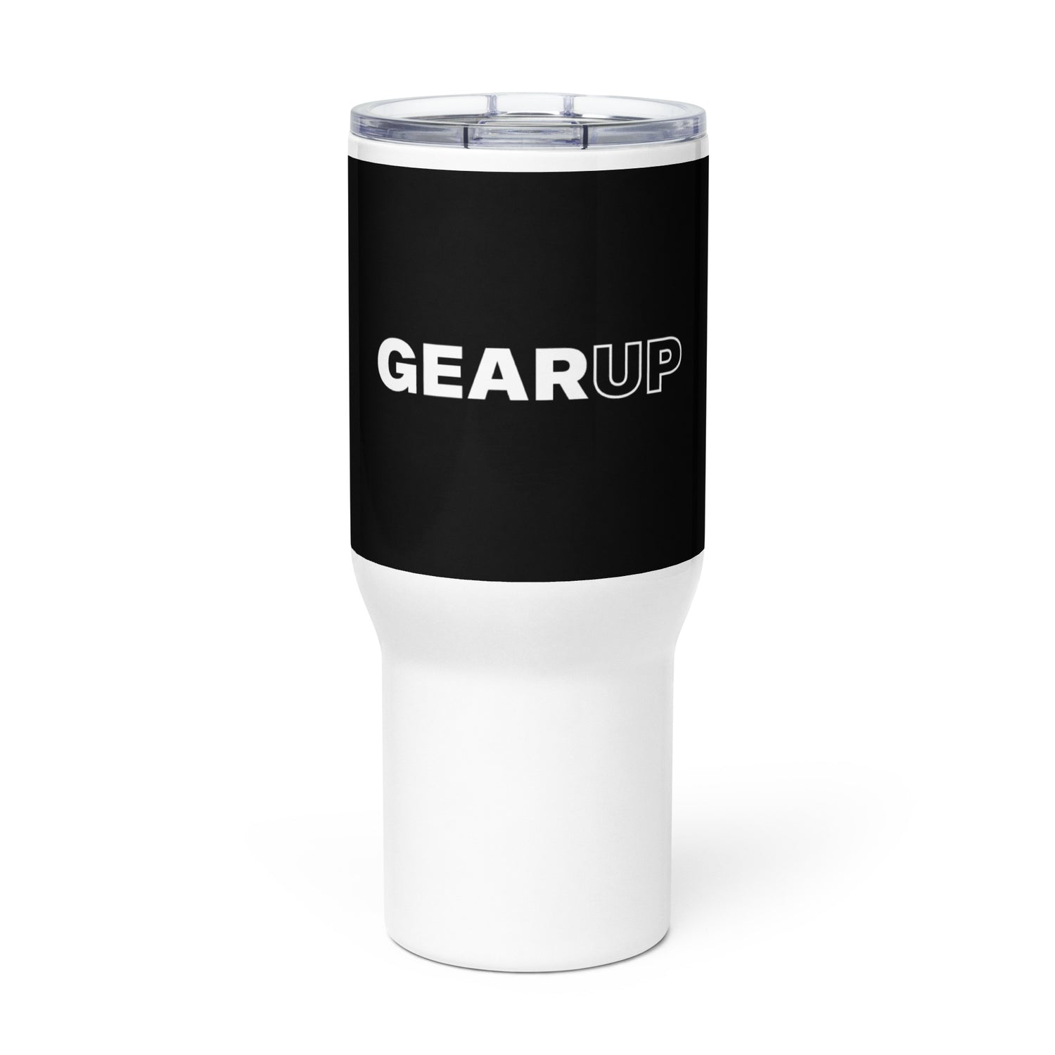 Travel mug with a handle