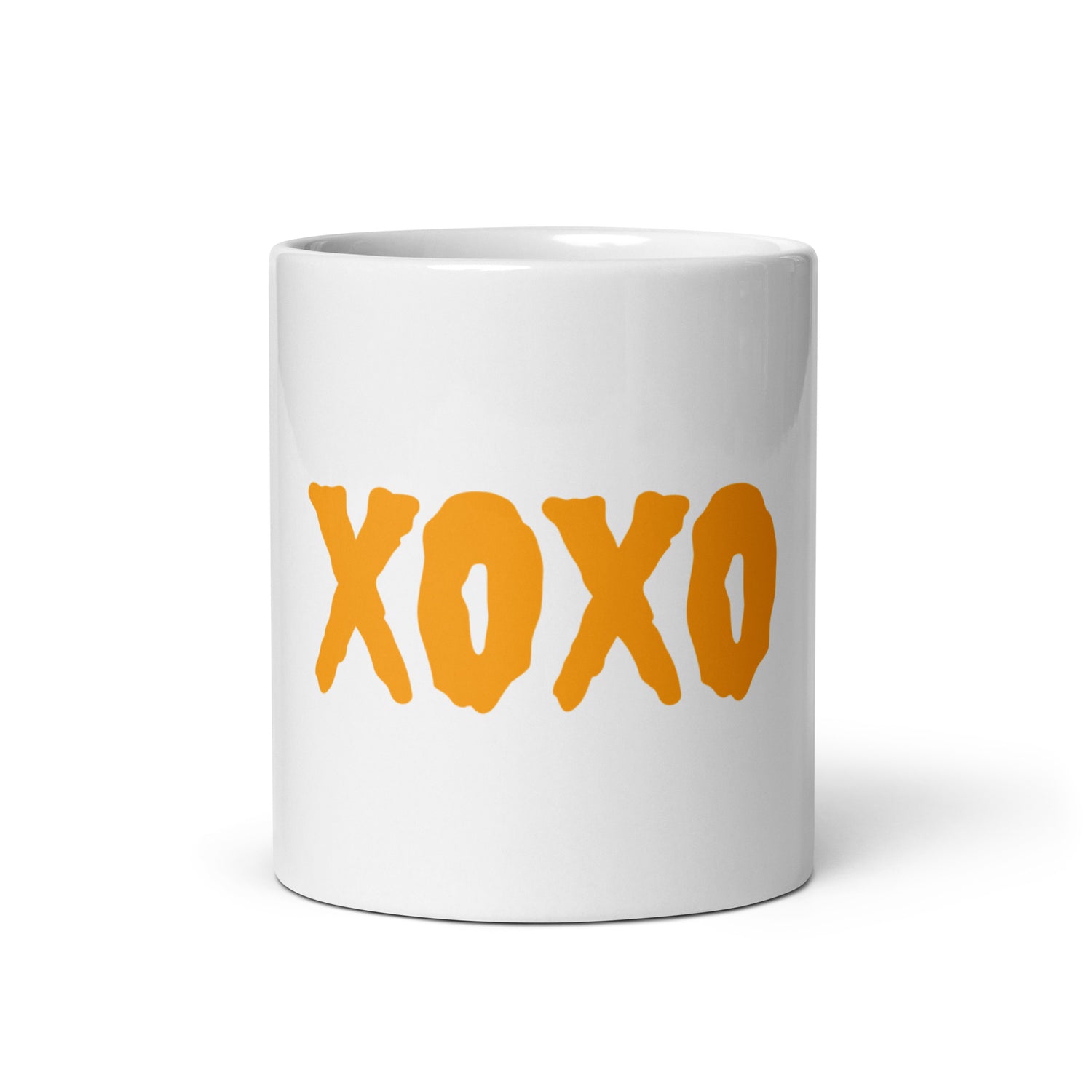 White glossy mug