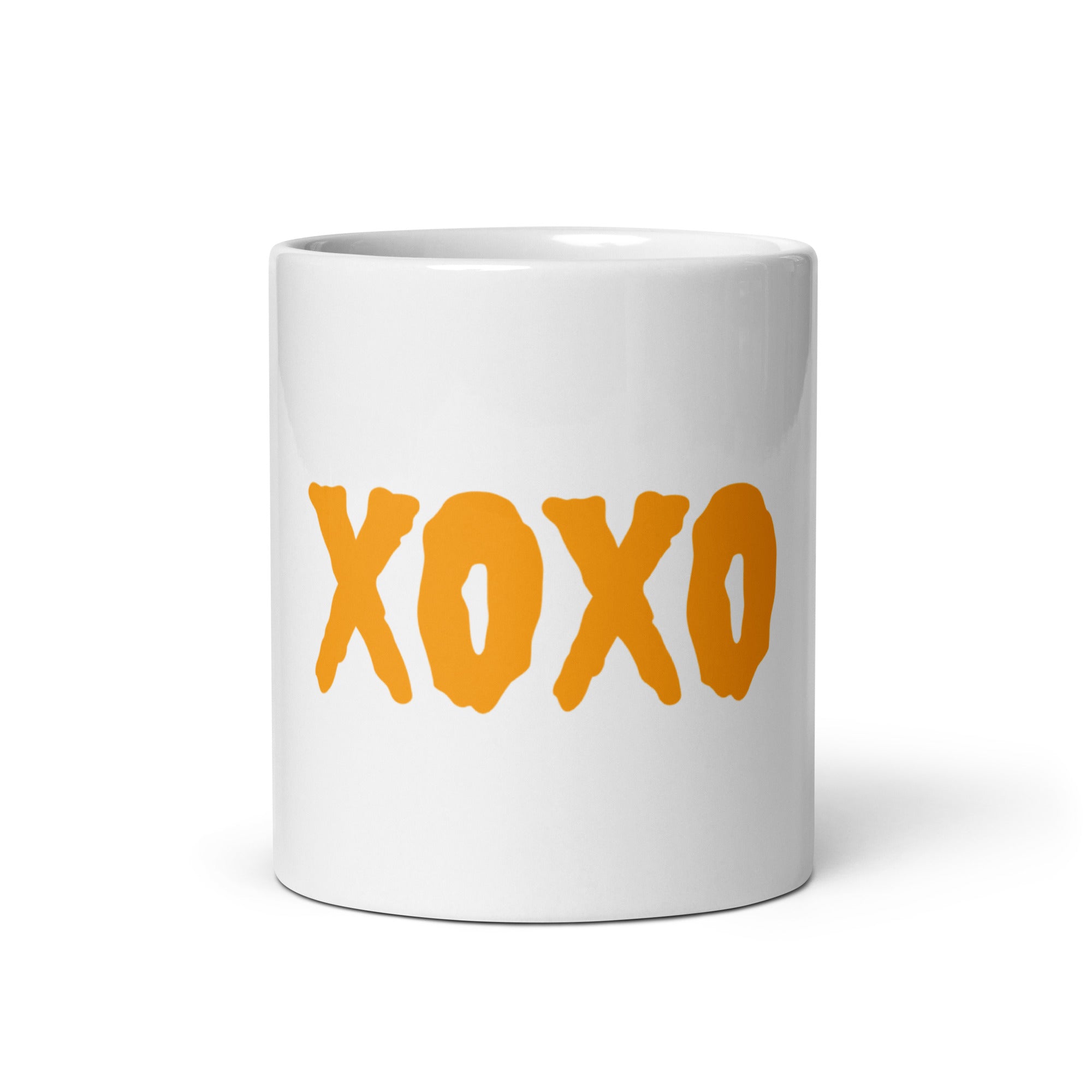 White glossy mug