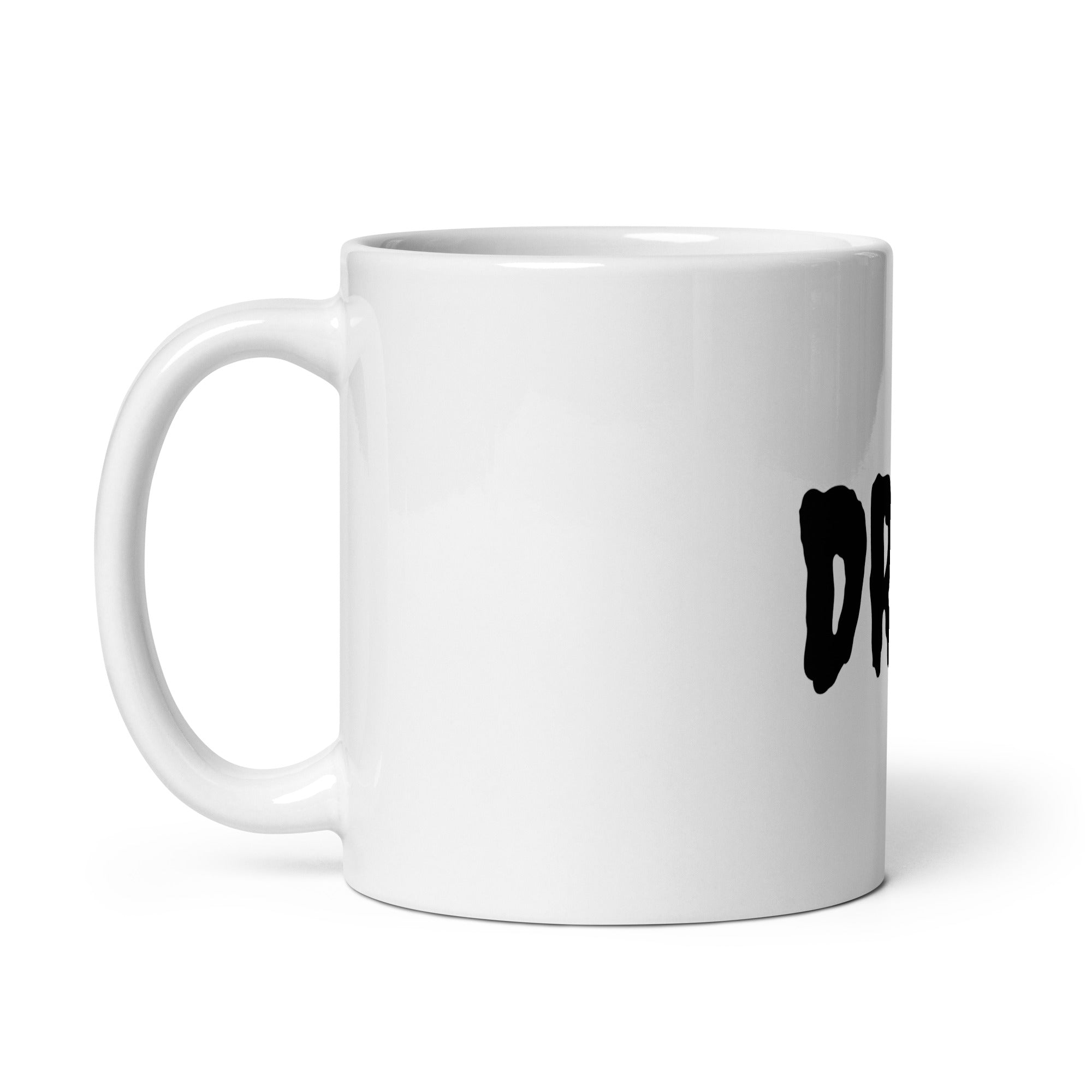 White glossy mug