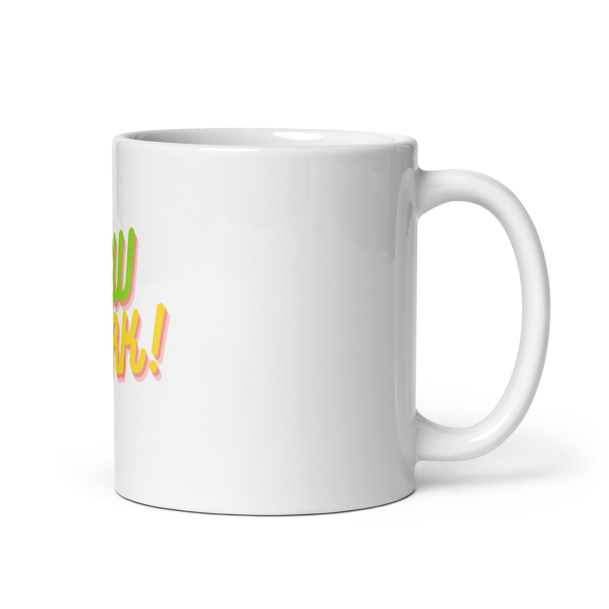 White glossy mug