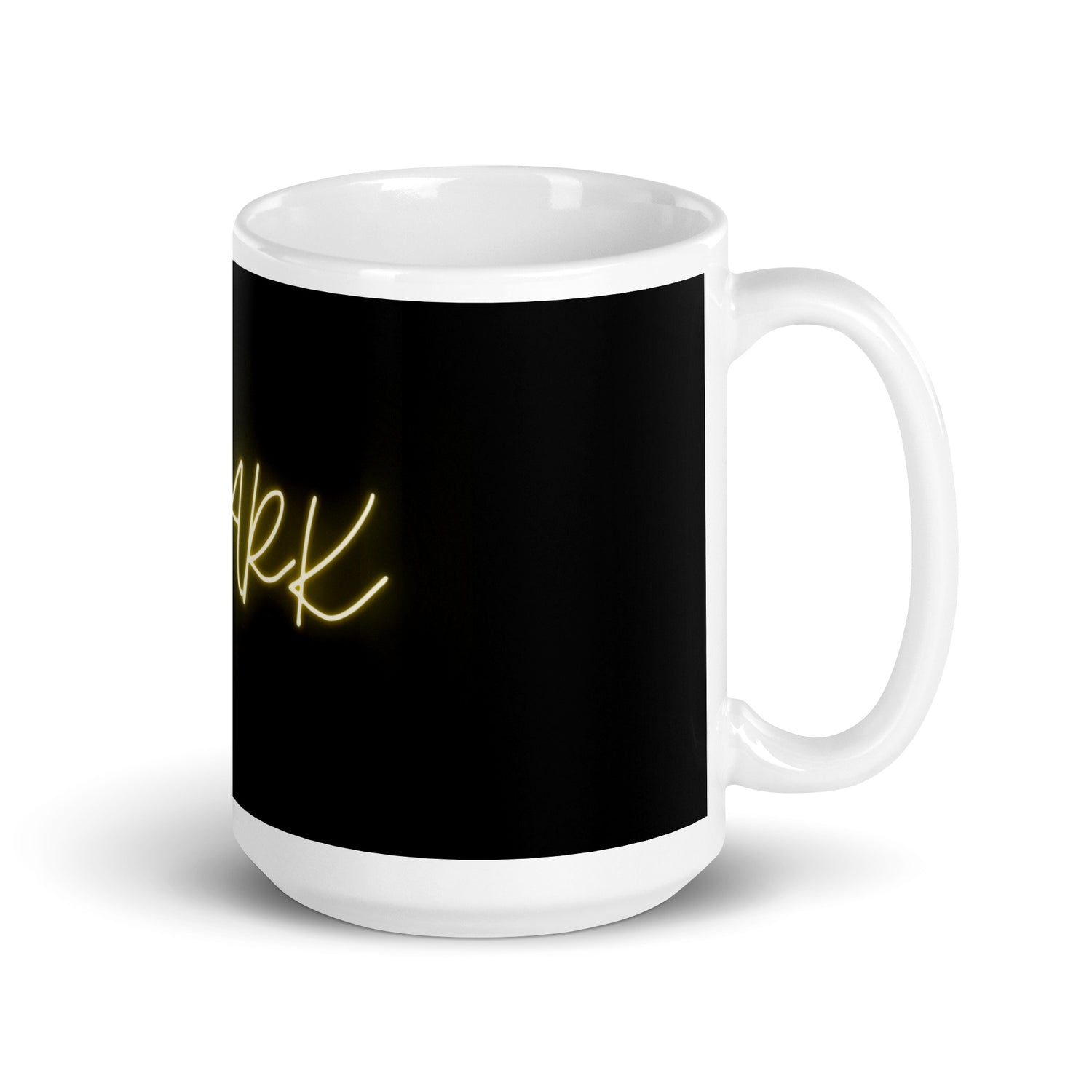 White glossy mug