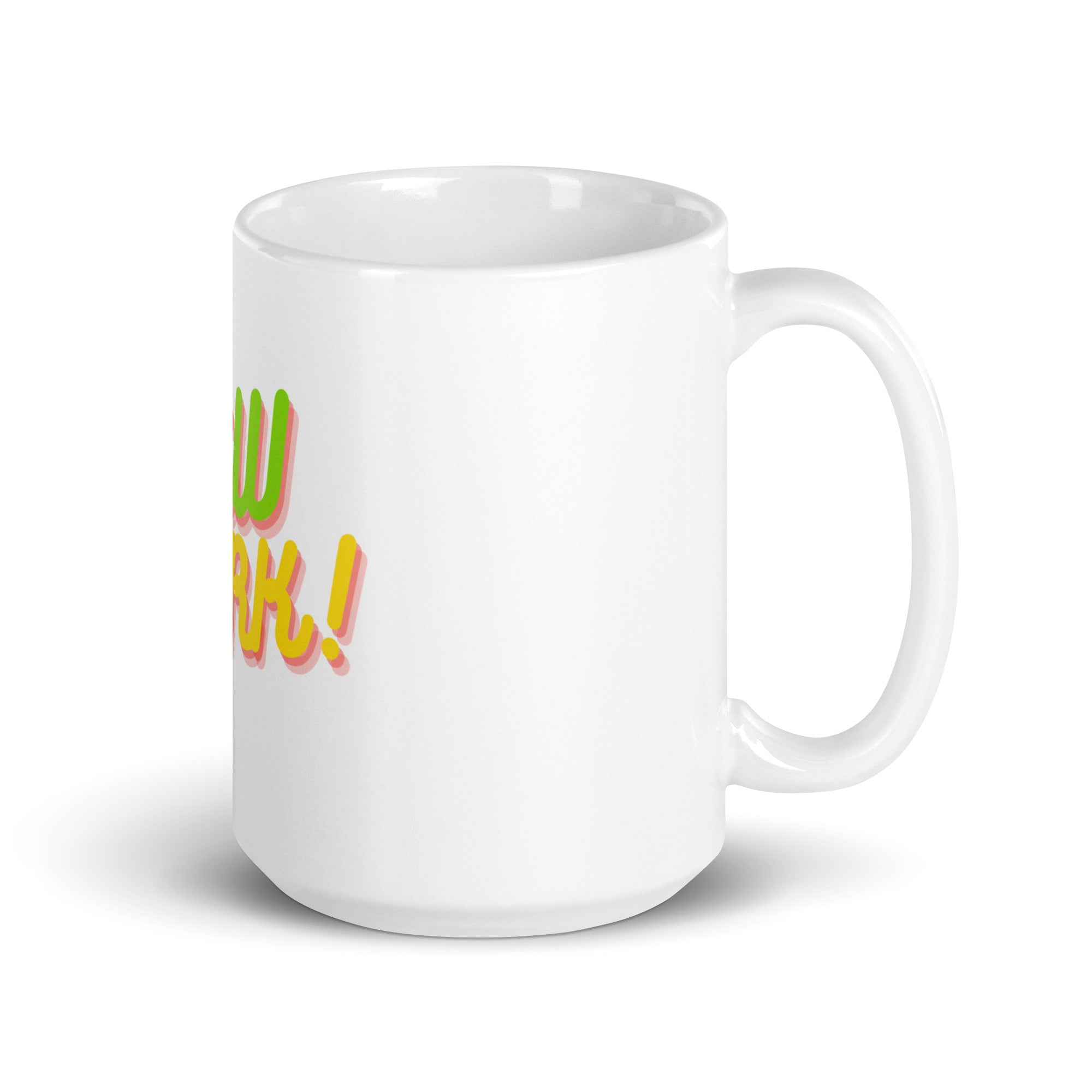 White glossy mug