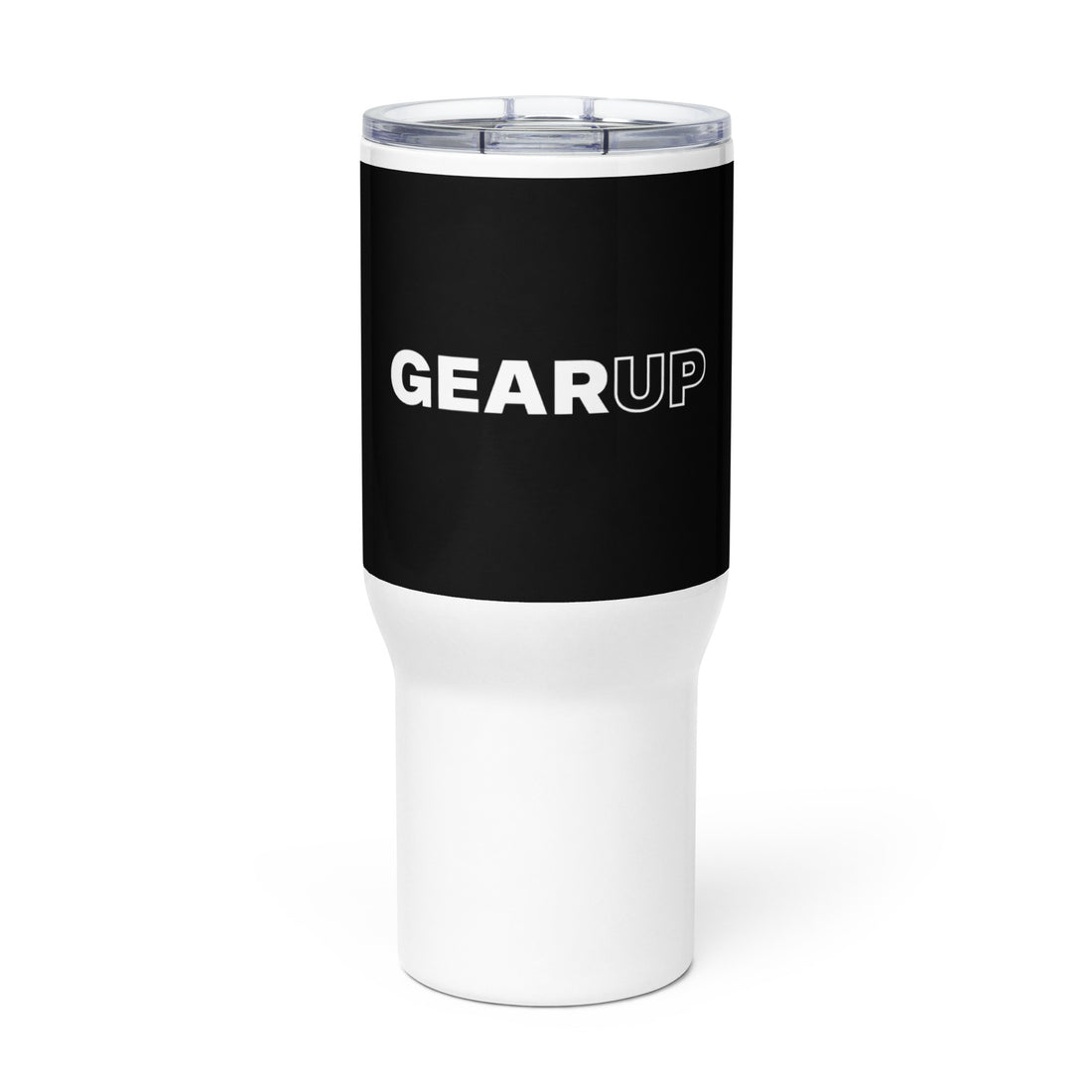 Travel mug with a handle