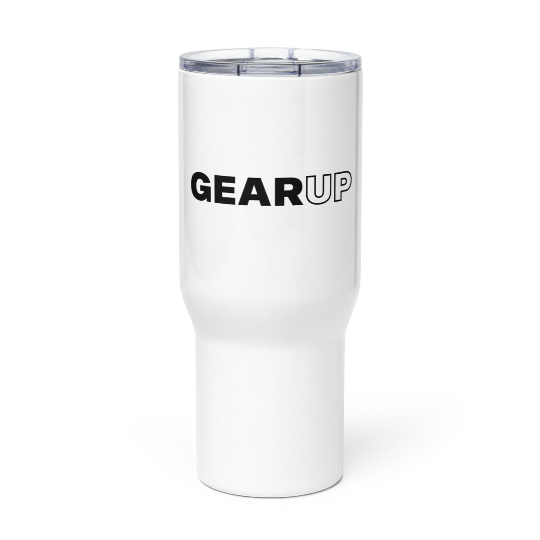 Travel mug with a handle