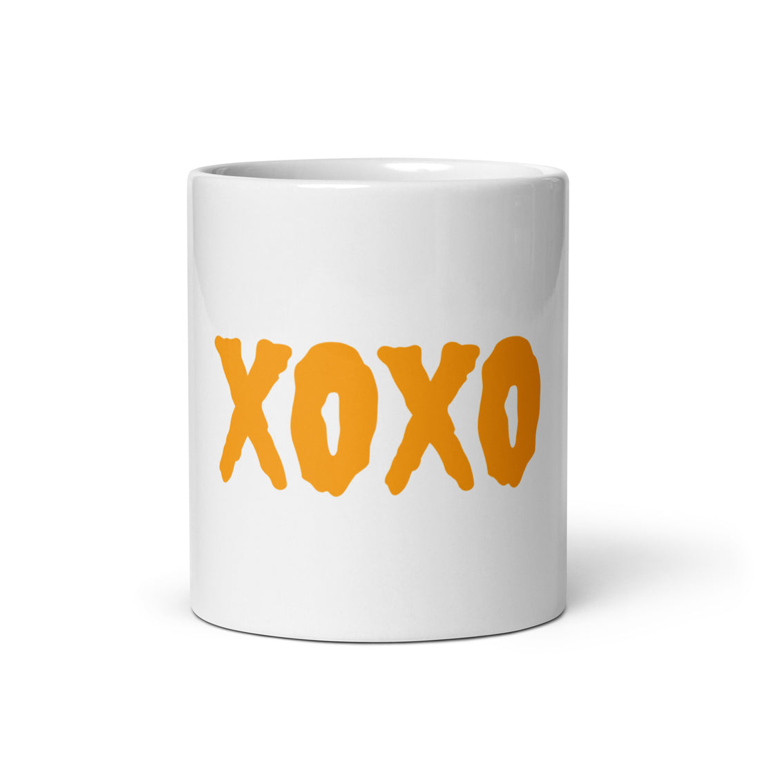 White glossy mug
