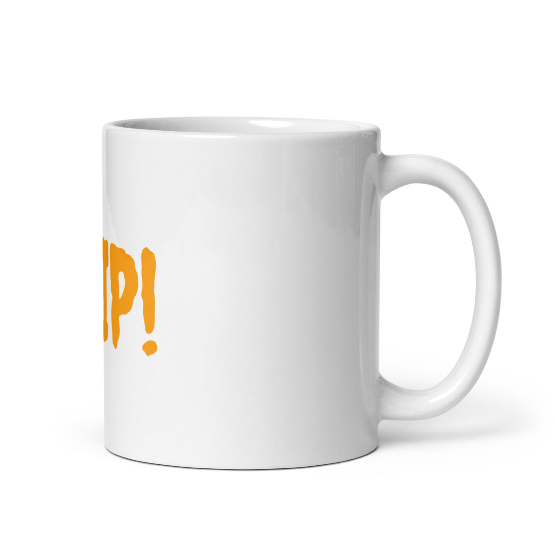 White glossy mug